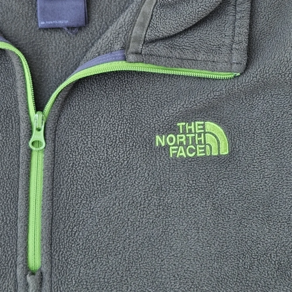 The North Face Fleece Jacket Mens Size Medium Hunter Green Half Zip Pullover